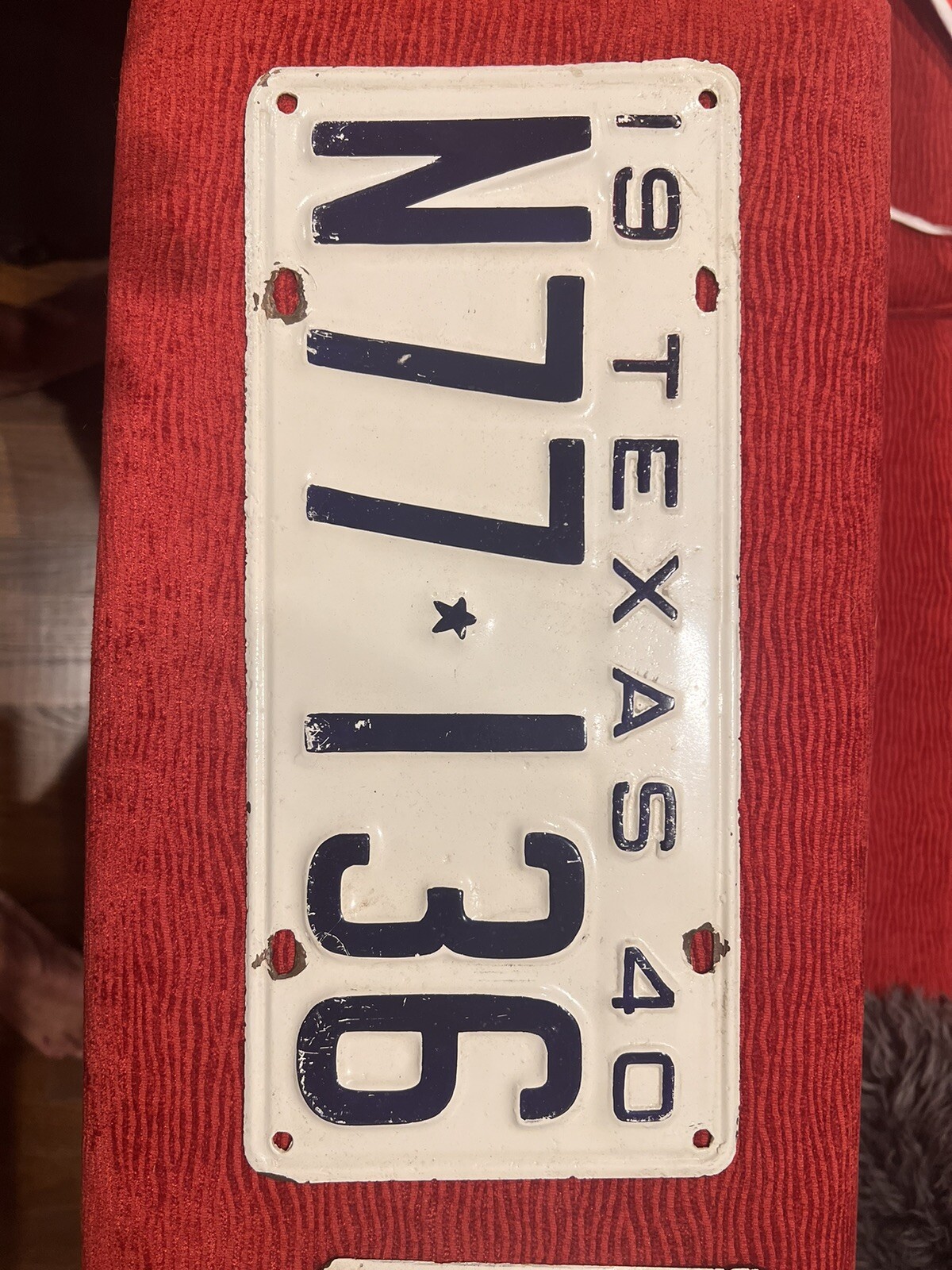 1940 Texas Car License Plate Set eBay
