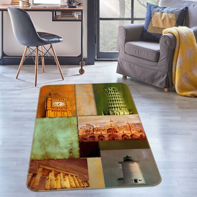 3D Retro Building ZHUA956 Game Non Slip Rug Mat Photo Carpet Amy