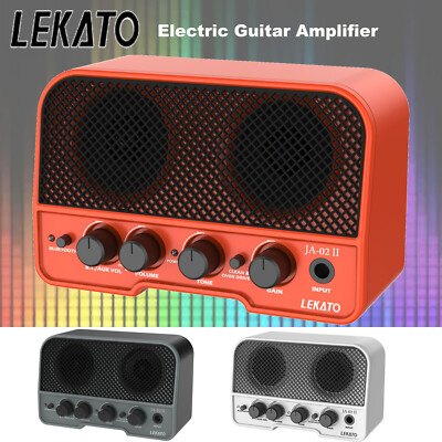 LEKATO Bluetooth 5.0 Guitar Amplifier Electric Amp 5W Rechargeable 2 Channels