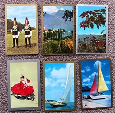 .Vintage Swap playing cards blank back military people dancer boats and scenes