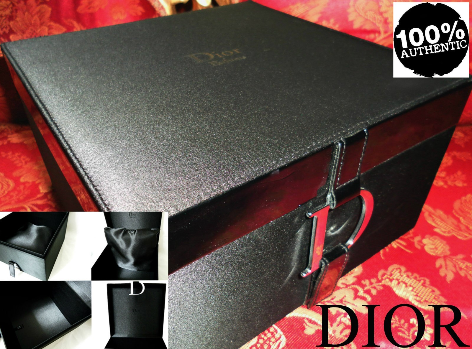 100% AUTHENTIC BEYOND RARE DIOR Pure Poison JEWEL~TRAVEL~WEEKEND~MAKEUP BAG CASE