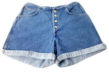 VTG Gitano Sz 10 Actual 29x3.5 Mom Jean Shorts Button Fly Cuff 100 Cotton EUC