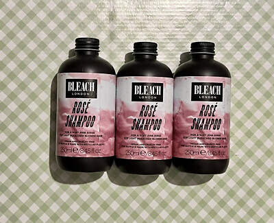 Lot of 3 - Bleach London Semi-Permanent Hair Color, Rosé, 5.07 oz each - new