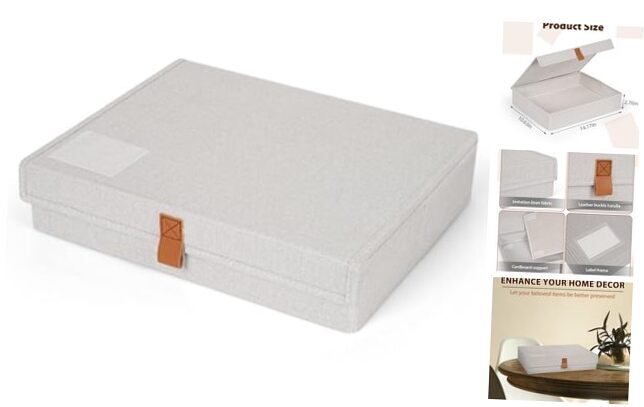 Decorative Photo Storage Box, Photo Boxes Storage with Lids Keepsake Box Large