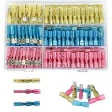 220x Waterproof Heat Shrink Spade Wire Connectors Electrical Crimp Terminals Kit