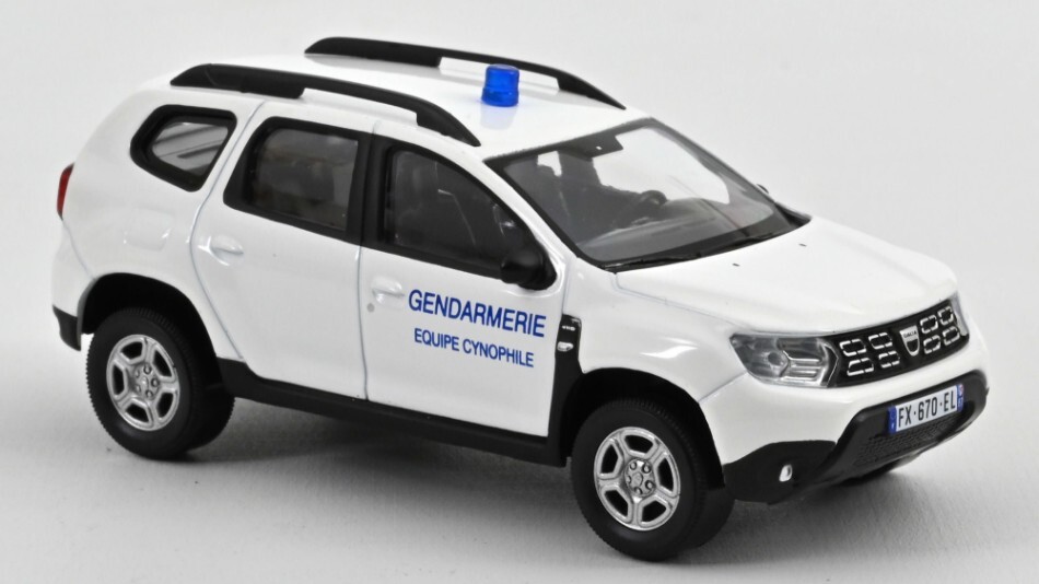 Diecast Car Scale 1:43 Norev DACIA DUSTER 2020 GENDARMERIE CANINE UNIT