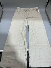 GAP Women s Linen Blend Pull On Wide Leg Pants Medium Brand New