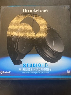 Brookstone  StudioHD Wireless Headphones Bluetooth, Foldable Design, BSBTH253BK