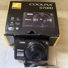 Nikon COOLPIX S7000 Black 16.0 MP Digital Camera w/Box  Charger.