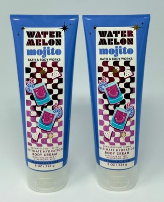 2 BATH & BODY WORKS WATERMELON MOJITO ULTIMATE HYDRATION CREAM LOTION 8OZ SHEA