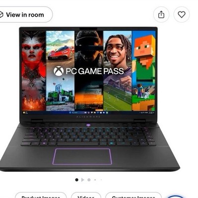 Alienware m16 R2 16'' 2.5K Gaming Laptop Ultra 7 16GB 1TB RTX 4050 Dark Metallic 