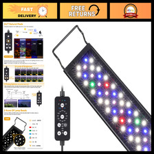 14W LED Aquarium Light for 12-18" Fish Tanks, Timer, Sunrise/Sunset, Full Spectr