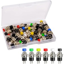 Druckknopf Schalter 24 Stück Mini Momentan SPST 3V-24V für Modellbahn Elektro