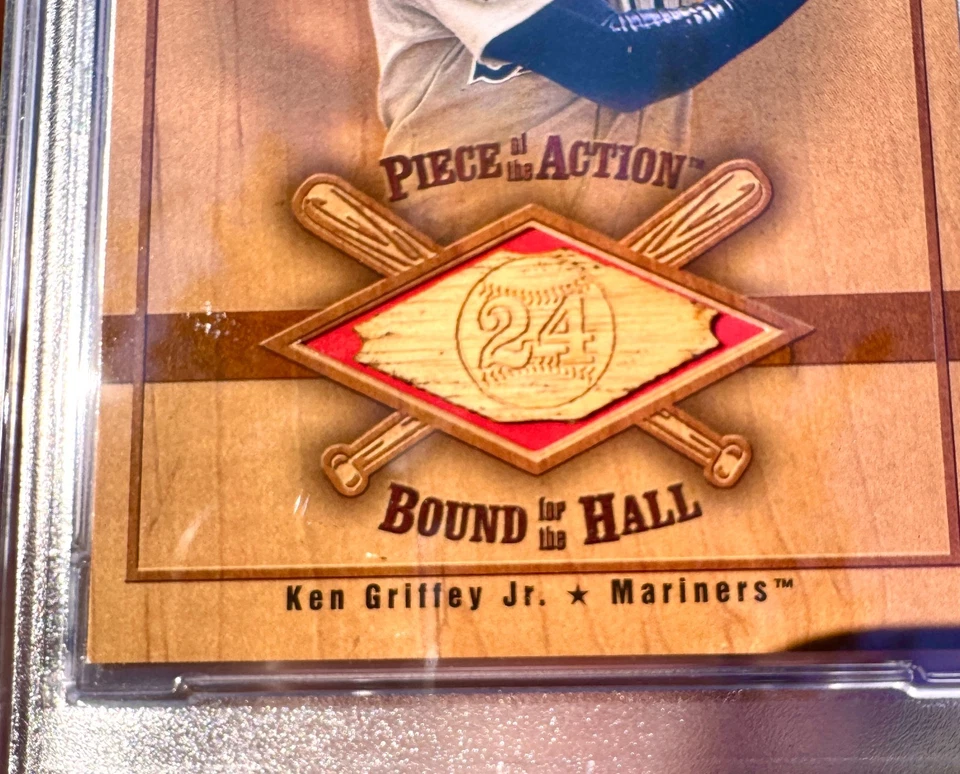 KEN GRIFFEY JR 2001 sp juego bate encuadernado para el pasillo game-bat psa 9 como nuevo pop = 6! Foto 2 de 4