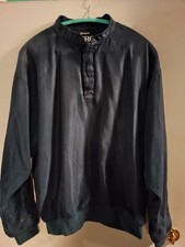 Zero Restriction Microsuede Jacket Golf Made in USA Navy Vintage