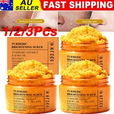 Turmeric Body Scrub Natural Ginger Acne Brightening Skin Lightening Dark Spots