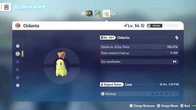 Shiny Chikorita Starter Comes With Master Ball Pokémon Legends Z-A