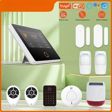 Wireless Home Alarm System Tuya 4.3"TouchScreen Built-in Siren APP RemoteControl