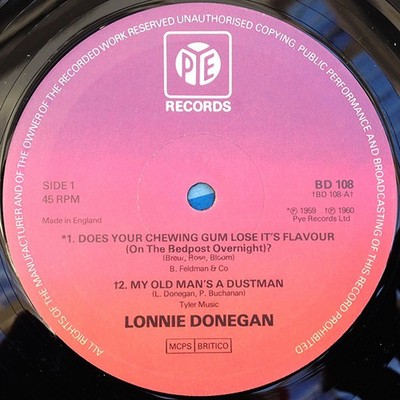 Lonnie Donegan - Does Your Chewing Gum Lose Its Flavour (On The Bedpost Overnigh
