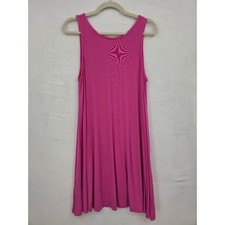 Old Navy Pink Sleeveless Swing Tank Dress Large Jersey Stretch Scoop Neck Casual