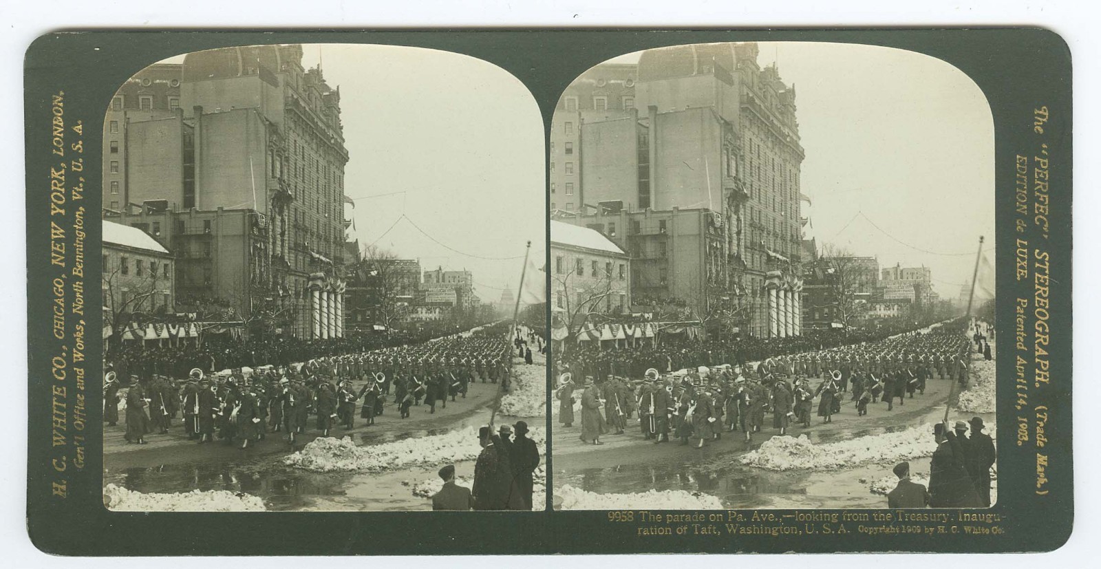 D1621~ WASHINGTON DC – President Taft Inauguration c.1909 Stereoview