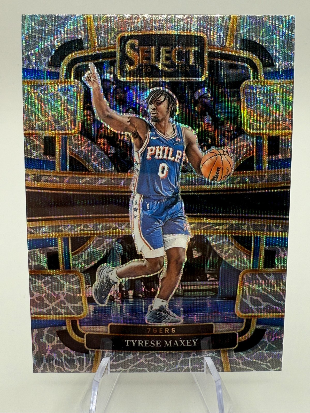 2023-24 Panini Select - Concourse Tyrese Maxey #44 Elephant Prizm