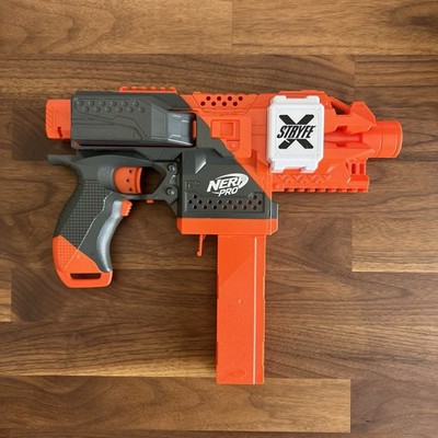 Nerf Pro Stryfe X Dart Blaster, Rechargeable Battery, Half Length Darts