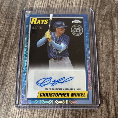 2025 Topps Series 1 Christopher Morel Silver Pack Black Mojo Auto #/10 Tampa Bay