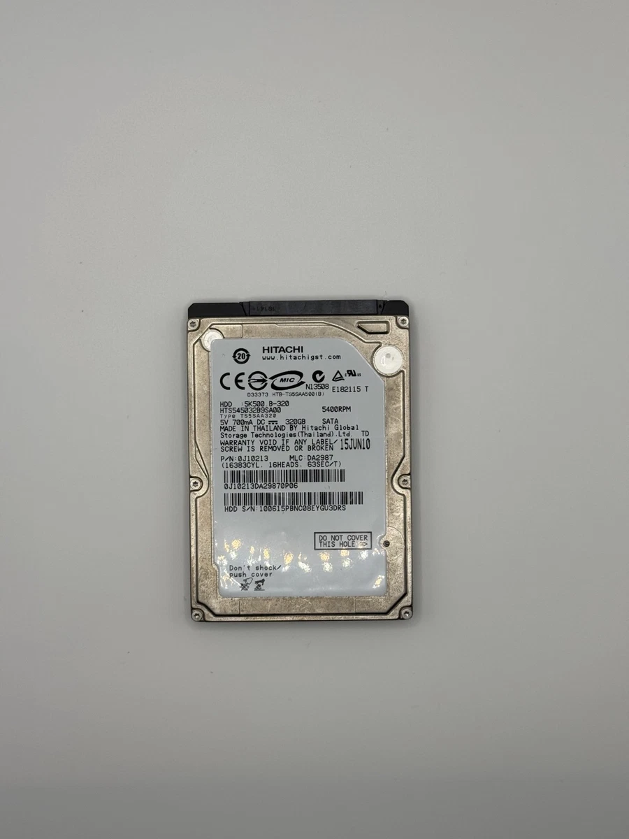 25+ Hitachi 16 MB Cache 320 GB Storage Capacity Internal Hard Disk