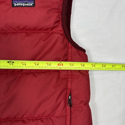 Patagonia Puffer Vest Kid’s Medium 10 Red Quilted Full Zip Down Jacket Outdoors - Picture 5 of 11