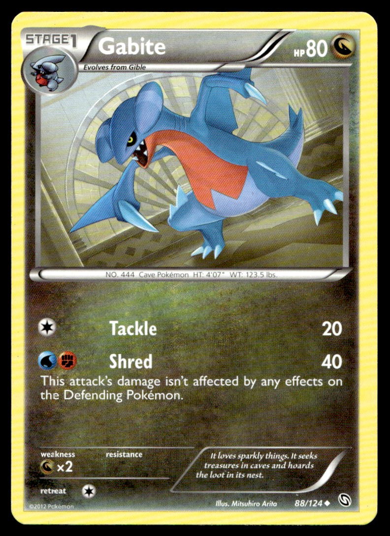 NM Gabite (88) [Dragons Exalted 88/124] Uncommon Pokemon TCG