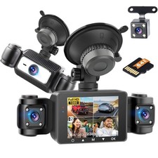 Dashcam Auto 4 Kanal 360 Grad FHD 1080P Innen Außen Parküberwachung Kamera