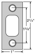 Kwikset 85072 1" By 2-1/4" Square Corner Deadbolt Strike