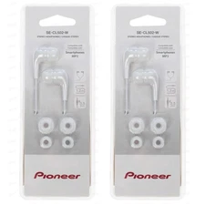 (2-Pack) Pioneer SE-CL502 Earbuds in-Ear Lightweight Headphones -White