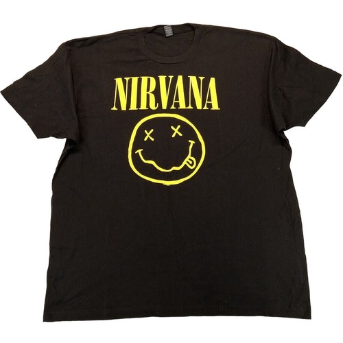 Tultex Nirvana T-Shirt 2XL Men's Pullover Short Sleeve Black 100% Cotton 2012 EC