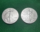 2022 American Silver Eagle - Lot of 2 BU .999 Fine Silver Dollars - 👀!!