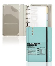 A7 Binder 6 Ring Refillable Notebook with Dividers  Pockets