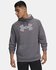 Under Armour 4XL Men's Armour Fleece Big Logo Hoodie Full Heather Loose Fit NWT