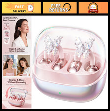Wireless Clip-On Earbuds with Detachable Butterfly Earrings, 50H Playtime, Comfo