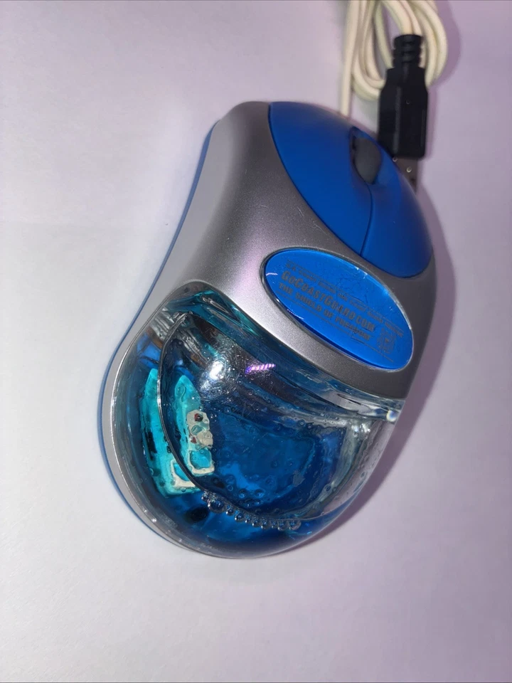 RARE Vintage Coast Gurard Liquid Filled Optical Computer Mouse (Aqua Like) - Image 2 of 4