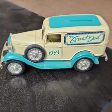 Ertl 1932 Ford Delivery Van Diecast Coin Bank 'To a Great Dad 1993'