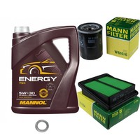 Mann Inspektionspaket 5L Mannol Energy 5W-30 FüR Honda Jazz II 1.3 Idsi 1.2I-Dsi