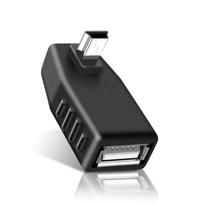90 Grad abgewinkelter Mini USB Stecker auf USB 2.0 Buchse Adapter - kompakt, leicht