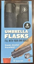 GoPong Rain or Shine Umbrella Flask 2 Pack - Hidden Alcohol Booze Bottles