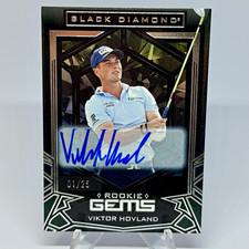 2024 UD Portfolio Viktor Hovland Black Diamond Rookie Gems AUTO 01/25 SSP