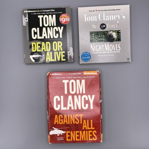 Lot of 3 Tom Clancy Audio Books CD Adult Fiction Suspense Thriller 33 ...