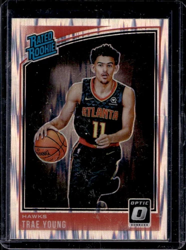 2018-19 Donruss Optic Trae Young Shock Rookie RC #198 Hawks