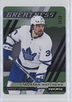 2022-23 Upper Deck Synergy Green Achievement 34/50 Auston Matthews #CG-34 05bx