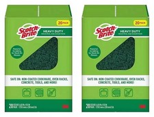 2 Pack Scotch-Brite Heavy Duty Industrial Sized Scour Pads 20ct. Great Price