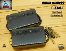 G.M. 360 High Output Humbucker Set Black Covered (Ceramic 8.4k, 16.6k)